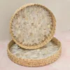 White Mother Of Pearl Cane Trays